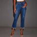 Women's Clothing Spring And Summer Casual Slim Fashion Slim Denim Cropped Trousers_ecoleips.com