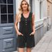 Women's Sleeveless Striped Jumpsuit - Summer Casual Contrast Color Vest Romper For Women, Lightweight & Comfortable, Plus Size Available_ecoleips.com