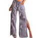 Women's Clothing Washed Distressed Wide Leg Pants Plush Diamond Chain Decorated Slit Straight Jeans Women_ecoleips.com