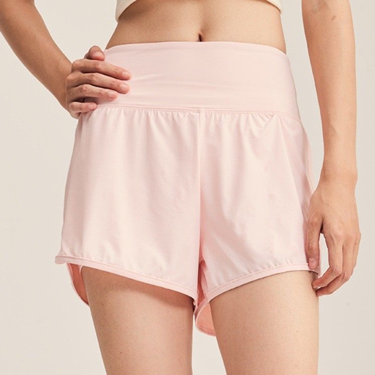 Women's High-Waist Sports Shorts Quick-Drying Summer Outdoor Fitness Yoga Training Loose Running Pants With Pockets_ecoleips.com