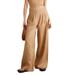 Suitable For All Seasons Commuting Vacation Versatile Spring Summer New White Linen High Waist Pleated Straight Wide Leg Pants For Women_ecoleips.com