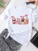 European American Cross-border Foreign Trade Clothing, Milk Tea And Coffee Pattern Round-neck Printed Women's_ecoleips.com