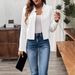 Women's Clothing Autumn/Winter Fashionable Unbuttoned Solid Color Jacquard Cardigan Short Coat Stand Collar Outerwear_ecoleips.com