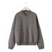 Women's Clothing Zippered Bomber Jacket Sweatshirt Loose High Waist Flannel Pants_ecoleips.com