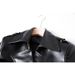 K Fashion Style Super Heavy PU Leather Atmospheric Windbreaker With Tie Up Waist And Knee Length Coat_ecoleips.com