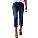 K Fashionable Retro Slim Fit Elastic Jeans For Women_ecoleips.com