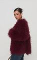 Women’s Faux Fox Fur Cropped Jacket – Ethical Fluffy Coat With Plush Collar | Winter Warm Vegan Outerwear For Casual & Night Out_ecoleips.com