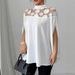 Women's Clothing Summer Solid Color Mesh Off Shoulder Bat Sleeve Elegant Tops_ecoleips.com