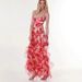 Women Fashion Chiffon Print Long Maxi Dress Elegant Fairy Style Formal Evening Party Dinner Gown Dress For Ladies_ecoleips.com