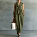 Summer Chinese Style Women's Dress Elegant Linen Straight Skirt round Neck A-Line Slim Fit Casual Vintage Fashion_ecoleips.com