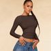 Voya Hot Selling Women's Clothing Instagram Sexy Style T-shirt For Spring And Summer, European And American Backless Design, Short Top_ecoleips.com