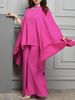 Ladies Fashion Spring And Summer New Loose Elegant Robe Trousers Two-piece Suit_ecoleips.com