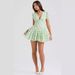 Women's French Sweet Floral Puff Sleeve Dress Summer Ballet Dopamine Waist Cinching A-Line Skirt Hot Girl Outfit_ecoleips.com
