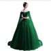Women’s Clothing Rose Red Evening Dress With Long Sleeves And Veil New Bride Wedding Toast Dress Fairy Evening Dress_ecoleips.com