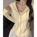 Goose Yellow Hooded Sunscreen Clothing Women's Summer 2026 New UV Protection Sunscreen Clothing Slim Ice Silk Cardigan Jacket_ecoleips.com