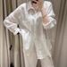 Women's High-end Cotton-linen Casual White Shirt, 2026 Summer-autumn Fashion, Elegant Linen, Sun-protective, With A_ecoleips.com