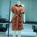 Women's Clothing Solid Color Bat Sleeve Waist Folded Shirt Skirt_ecoleips.com