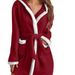 Aria Basics 2024 Cross-Border European And American Bestseller: Foreign Trade Autumn/Winter Color-Block Hooded Pajamas, Home_ecoleips.com