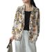 Plant-themed Series 2024 Autumn New Casual Blazer With 3D Digital Print For Women WL008_ecoleips.com
