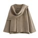Women's Clothing With Asymmetrical Scarf Short Knitted Jacket_ecoleips.com