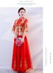 Elegant Chinese Wedding Dress – Red Bridal Qipao With Dragon & Phoenix Embroidery For Banquet & Tea Ceremony_ecoleips.com