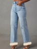 "Vintage Washed Lambswool-Blend Jeans - Light Blue Distressed Denim (S-5XL)"_ecoleips.com