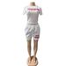 Women's Slim Fit Pant Set Short Sleeve Casual Fashion Letter Print European American Style Independent Website New Arrival Summer In Stock_ecoleips.com