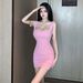 18YX2156 European And American 2026 Cross-border Foreign Trade Sexy Hot Girl Pure Desire Slim-fit Solid Color Elastic_ecoleips.com