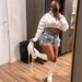 Women's Clothing Women's High-Waisted Denim Shorts Style Hand Brushed Street Fashion For Formal & Casual For Women_ecoleips.com