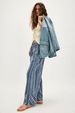 K Striped Wide Leg Pants Women's New Loose Casual High Waisted Slimming Pants_ecoleips.com