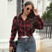 Women's Plaid Button Down Shirt Long Sleeved All Colors And Sizes Available New Spring_ecoleips.com