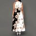 Cross-Border European And American Round Neck Sleeveless Vest Printed With Pockets Waist-Cinching Plus Size Long_ecoleips.com