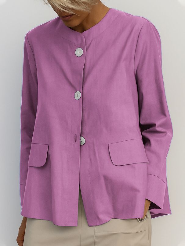 "Premium Women's Shacket – Elegant Autumn & Winter Overshirt Jacket In Solid Colors | Versatile Layering Staple For Casual & Chic Outfits_ecoleips.com