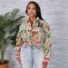 Women's Clothing Retro Print Baseball Jacket Autumn/Winter Loose Fit Vintage Print Baseball Jacket – Oversized Short Coat With Floral Embroidery_ecoleips.com