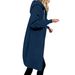 Women's Longline Hooded Loungewear Sweatshirt Winter Pullover With Pockets Cozy Casual Zip-Up Hoodie_ecoleips.com