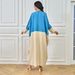 2024 Summer New Middle Eastern Muslim Women's Fashion Patchwork Robe Dubai Street Loose Cardigan Dress_ecoleips.com