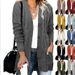 Women’s Longline Knit Cardigan – Oversized V-Neck Button-Up Coatigan (S-XXXL, 14 Colors)_ecoleips.com