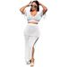 JP1086 Women's Casual Sexy Split Knitted Hand-Crocheted Tassel Two-Piece Set_ecoleips.com