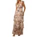 Women's Petite Floral Print Dress Summer Stylish Bow Suspender Dress Clothing for Women_ecoleips.com