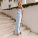 Summer 2025 European And American Off-Shoulder Off-Neck Elegant Lace-Up Sexy Stretchy Bodycon Long Dress_ecoleips.com