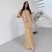 Women's Clothing Suits Spring And Autumn High End Simple Splicing Skirt Knitted Two Piece Suit_ecoleips.com