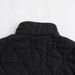 Urban Streetwear Quilted Jacket With Pockets - Stand Collar, Polyester Outerwear For Men & Women (Navy Blue, XS/S/M/L)_ecoleips.com