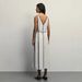 Modern Black & White Contrast Sleeveless Jumper Dress, Deep V-Neck Tie-Waist Bodycon Midi Dress For Women, Chic A-Line Shift Dress For Daily Wear_ecoleips.com