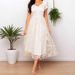 Women's Clothing Lace Stitching White Suspender Dress Dress V Neck_ecoleips.com