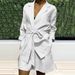 Women's Clothing Autumn New Belted Tops And Shorts Two Piece Suit_ecoleips.com