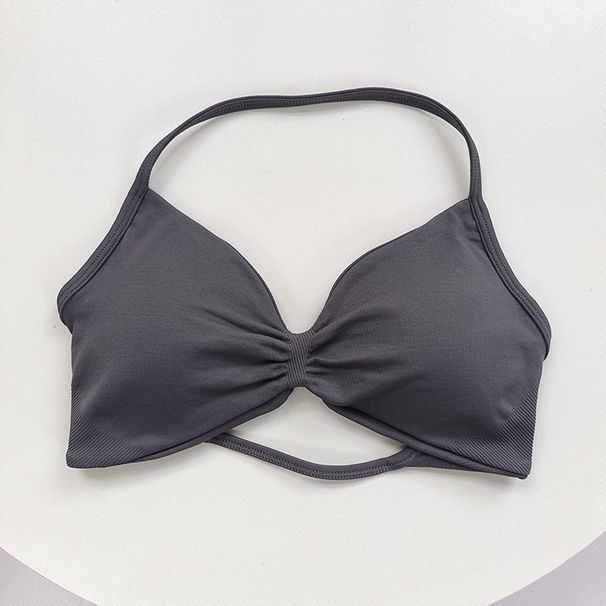 DF Series Women's Impact Sports Yoga Top Thin Strap Halter Neck Bra Beautiful Back Weightlifting Fitness Wear_ecoleips.com