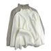 Aria Basics Aria Basics KANING French-style Lace Half-high Collar Fleece-lined Knit Base Shirt, New Autumn Winter Soft And Cozy Integrated_ecoleips.com