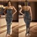 Elegant Solid Color Sleeveless Dress With Rhinestone Detailing For Women - High Waist Long Dress, Office Wear & Evening Party Outfit_ecoleips.com