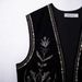 Aria Basics Aria Basics Velvet French Retro Niche Embroidered Short Vest For Women, 2025 European And American Style Spring New Arrival_ecoleips.com