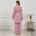Modest Abaya Dress/Muslim Dress Women Elegant Muslim Abaya Set With Embroidery – Flowy Tunic & Palazzo Pants – Modest & Comfortable Outfit_ecoleips.com